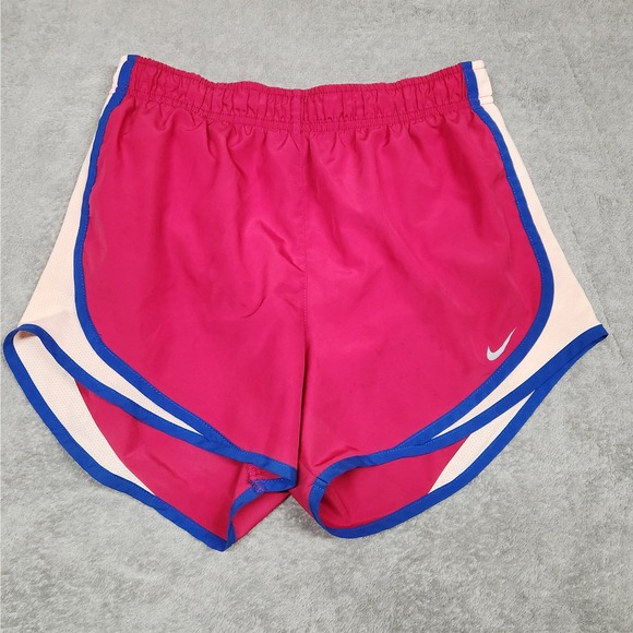 Nike Women's Dri-Fit Hot Pink Blue Athletic Short Shorts Size Small - Picture 1 of 5